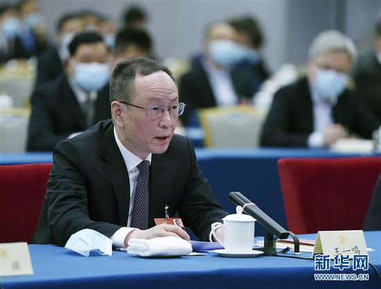 5月23日，全國政協(xié)委員王一鳴在政協(xié)聯(lián)組會(huì)上發(fā)言。新華社記者 謝環(huán)馳 攝