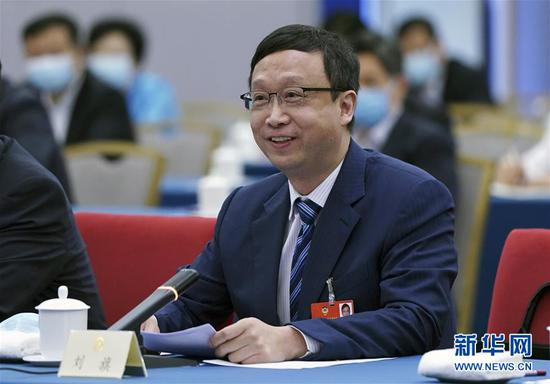  5月23日，全國政協(xié)委員劉旗在政協(xié)聯(lián)組會(huì)上發(fā)言。新華社記者 謝環(huán)馳 攝